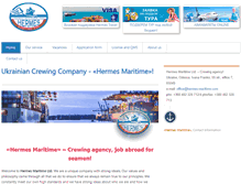 Tablet Screenshot of hermes-maritime.com